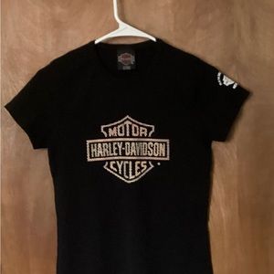 Harley-Davidson Women's Black Logo Tee
